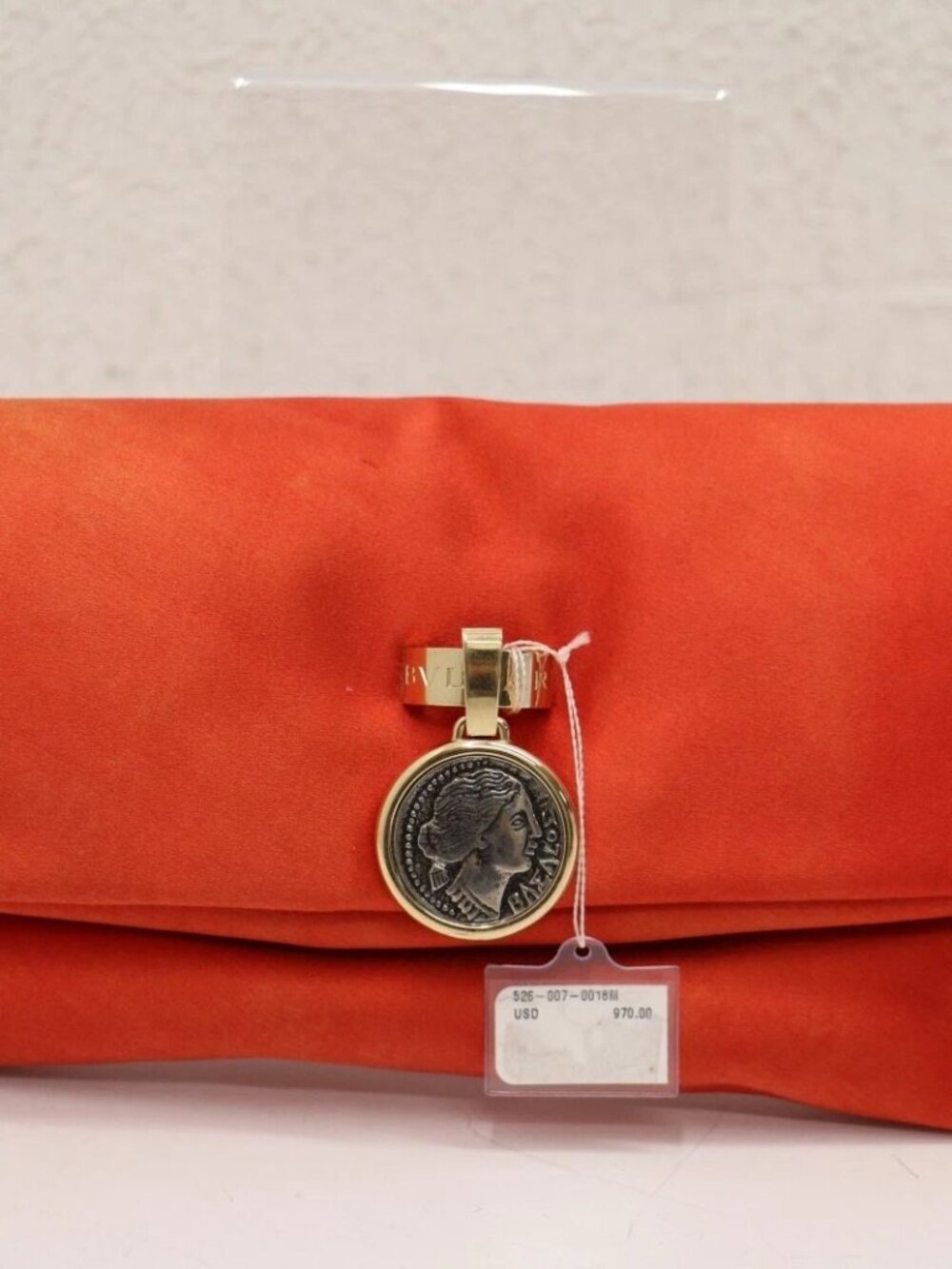 Bvlgari Satin Red Evening Bag/Clutch